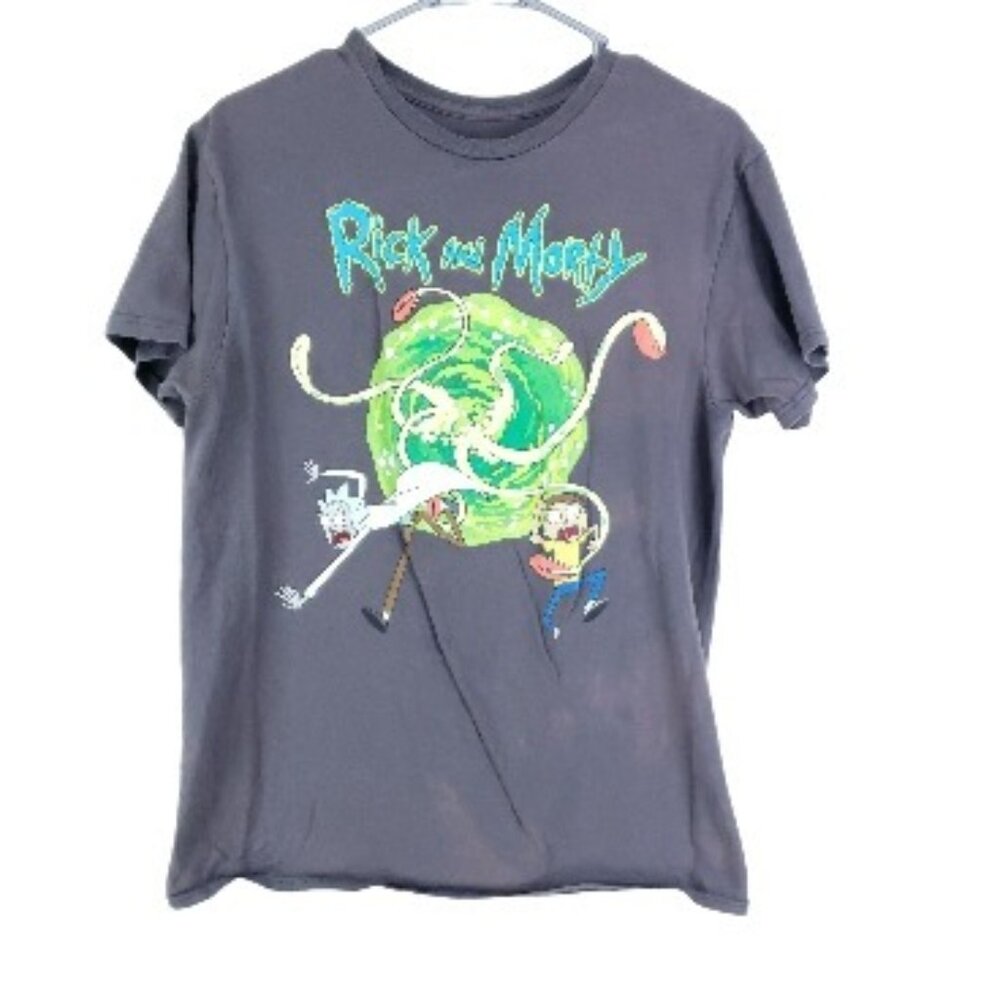 Rick & Morty Graphic Tshirt Unisex Size Medium Gray